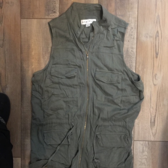 Ava & Viv Jackets & Blazers - Ava & Viv Vests XL Army Green